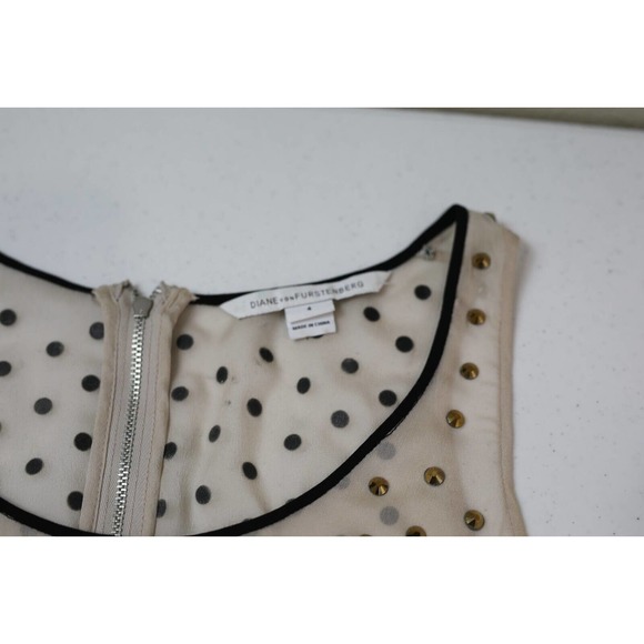 Diane Von Furstenberg Womens Abrielle Crystal-Embellished Sleeveless Top Size‎ 4 - Picture 10 of 14